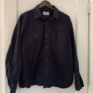 Men’s Everlane large navy shirt overshirt corduroy